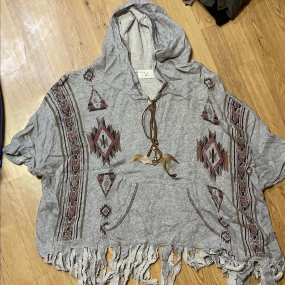 Vitnage Havanah sweatshirt poncho